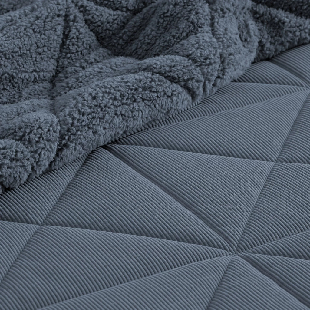 Couette effet mouton toucher velours camel - Aruna