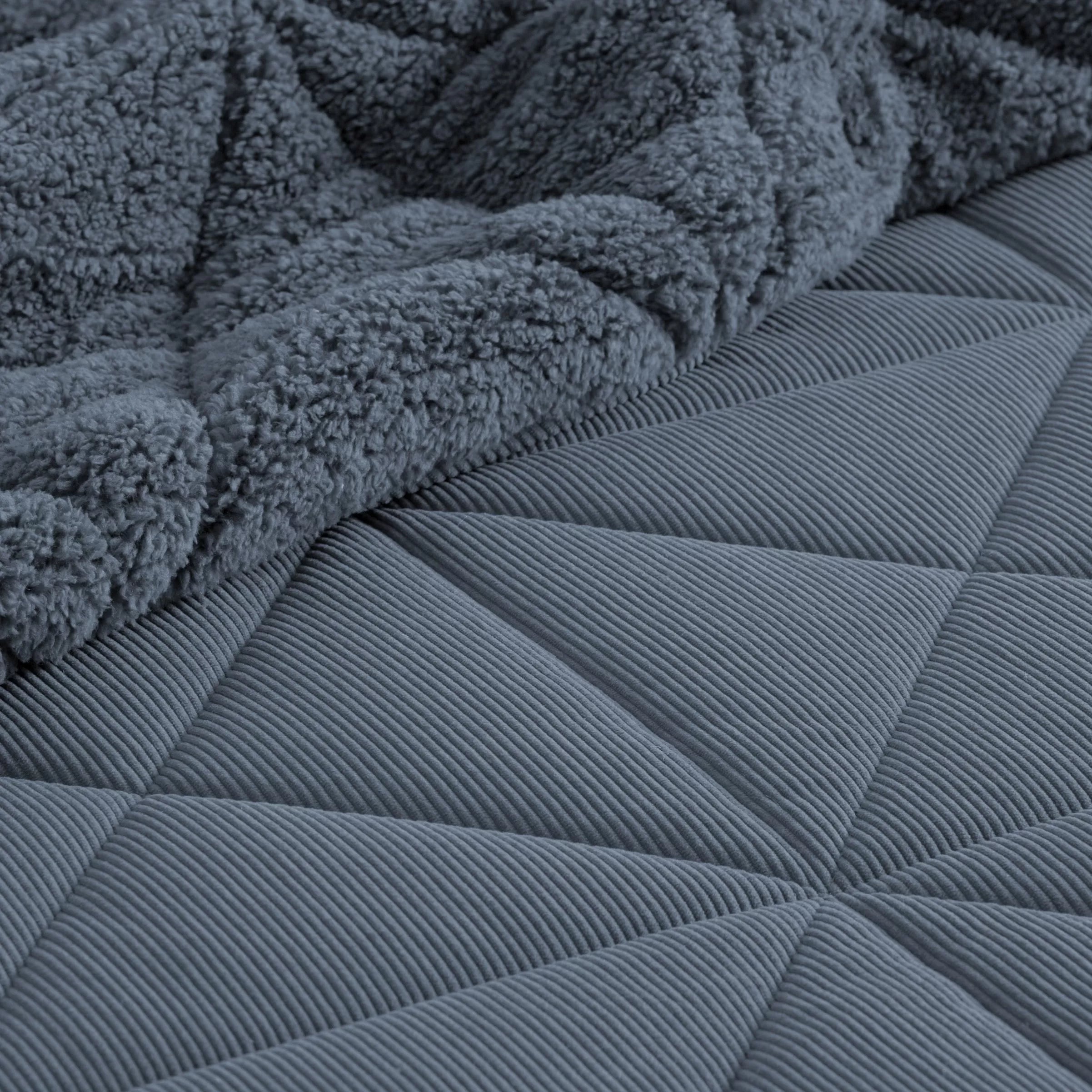 Couette effet mouton toucher velours camel - Aruna