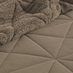 Couette effet mouton toucher velours camel - Aruna